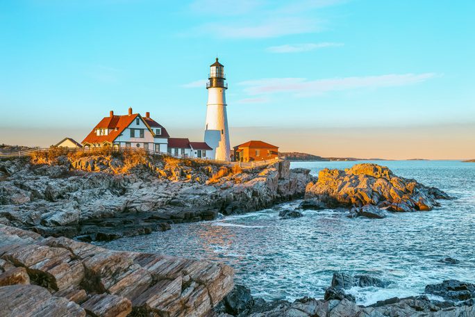 the most photographed lighthouse in the world in Portland Maine